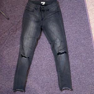 faded black skinny jeans